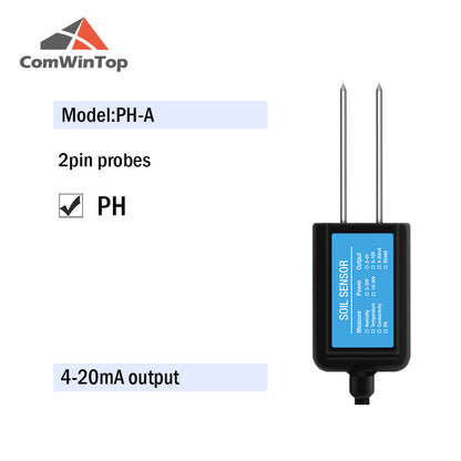 RS485 4-20mA Soil Temperature Humidity Moisture Conductivity EC PH Sensor