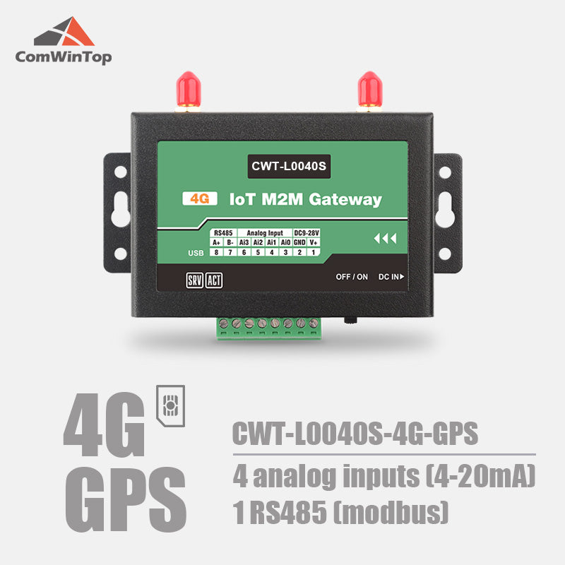 CWT-L0040S 4Ai RS485 Modbus Gprs 3G 4G Wifi Rtu Modem Iot Gateway