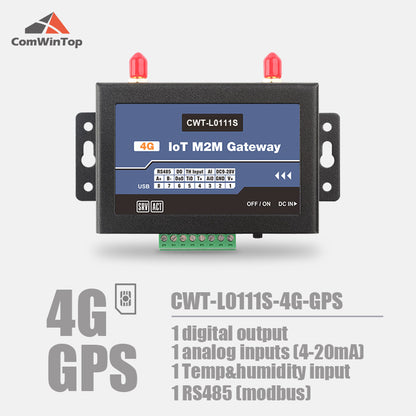 CWT-L0111S 1Do 1Ai 1Ti RS485 Modbus Gprs 3G 4G Wifi Rtu Modem Iot Gateway