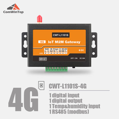 CWT-L1101S 1Di 1Do 1Ti RS485 Modbus Gprs 3G 4G Wifi Rtu Modem Iot Gateway