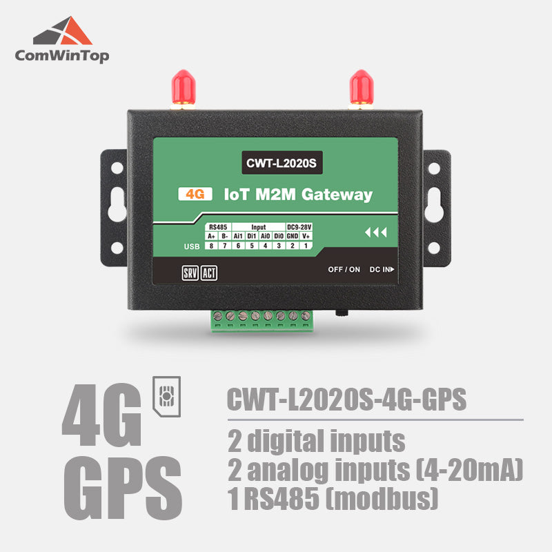 CWT-L2020S 2Di 2Ai RS485 Modbus Gprs 3G 4G Wifi Rtu Modem Iot Gateway