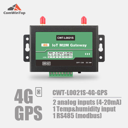 CWT-L0021S 2Ai 1Ti RS485 Modbus Gprs 3G 4G Wifi Rtu Modem Iot Gateway 1 order