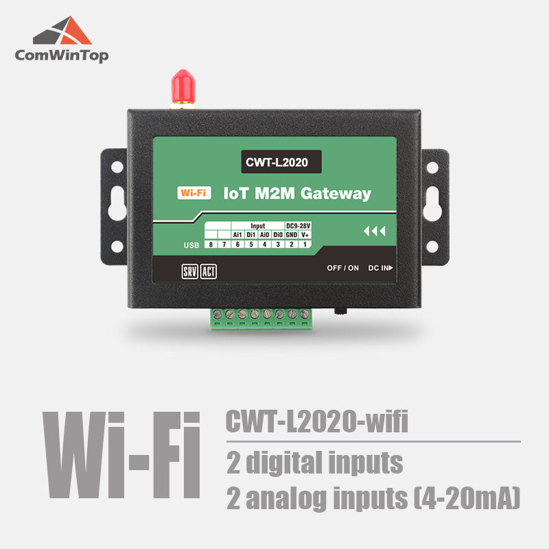CWT-L2020S 2Di 2Ai RS485 Modbus Gprs 3G 4G Wifi Rtu Modem Iot Gateway