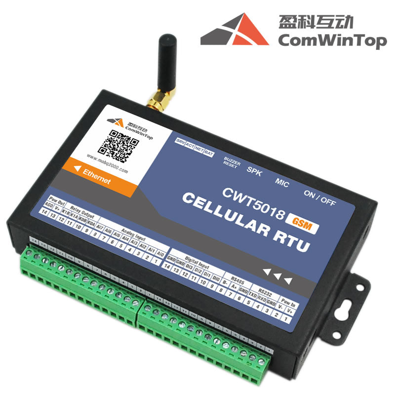 CWT5018 4DI 8AI 2Do Rs485 Gsm Gprs 4g Ethernet Wi-Fi Modbus Rtu Tcp Mqtt M2M IoT Gateway